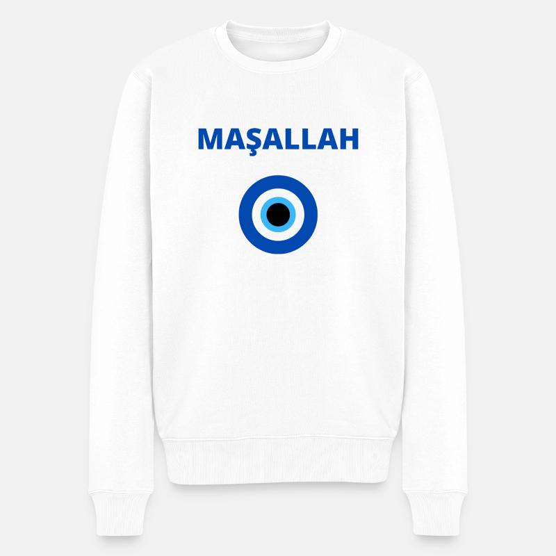 Masallah - Männer Premium Bio Pullover - Weiß