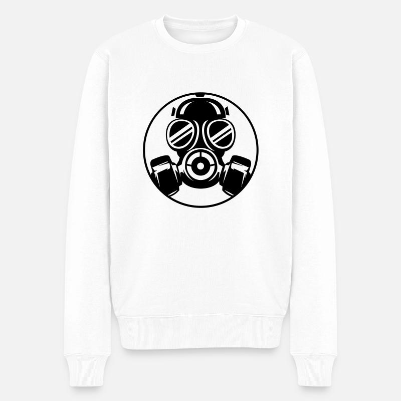 gasmaske 01 - Männer Premium Bio Pullover - Weiß