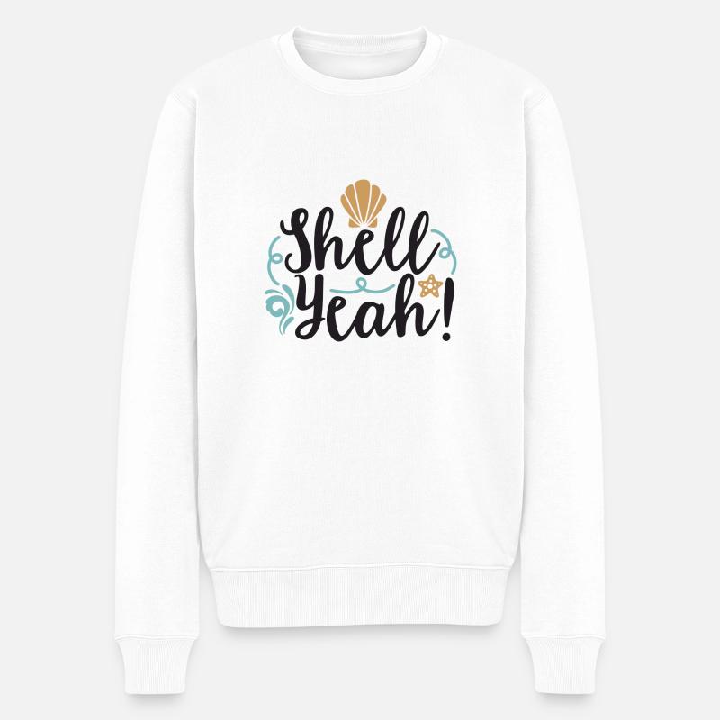 Shell Yeah - Pull Premium bio Homme - blanc