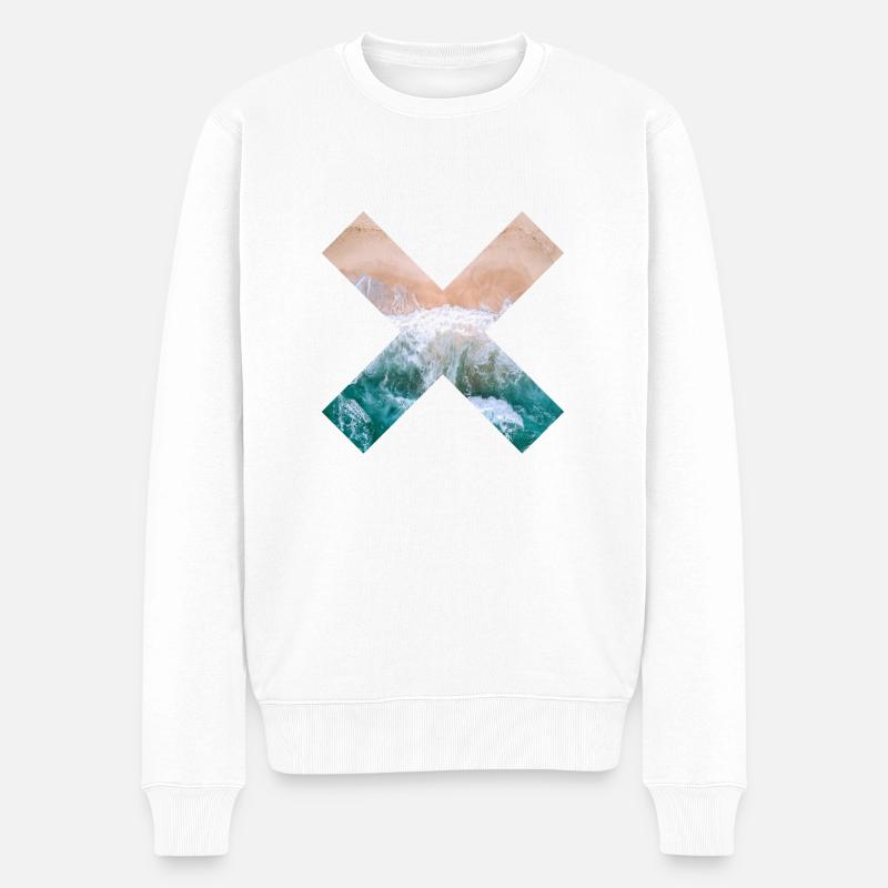 Cross Ocean - Männer Premium Bio Pullover - Weiß