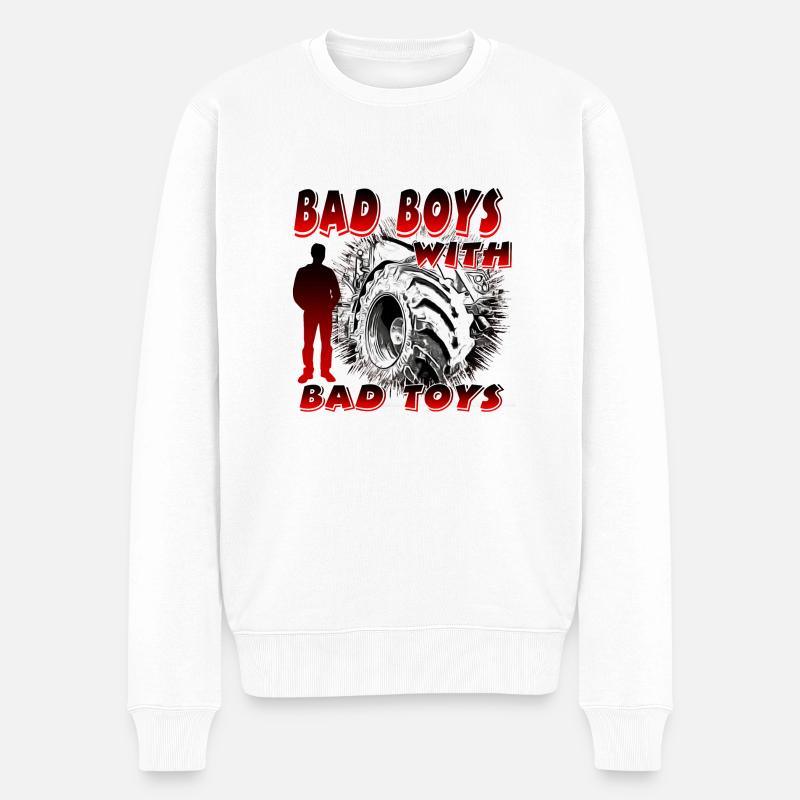 Traktor - Männer Premium Bio Pullover - Weiß