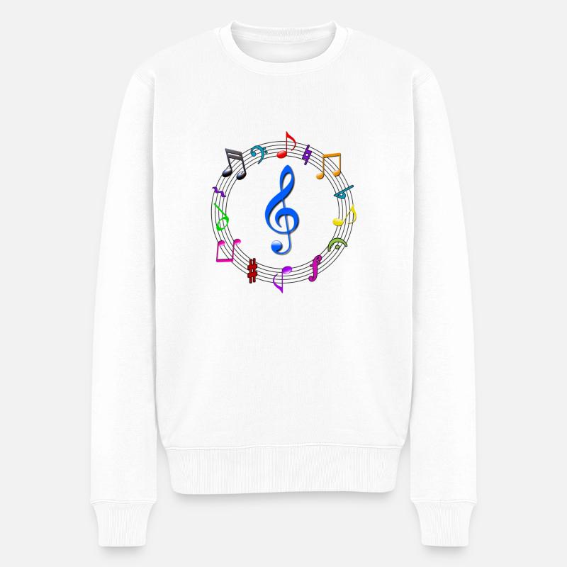 Clé de partition - Pull Premium bio Homme - blanc