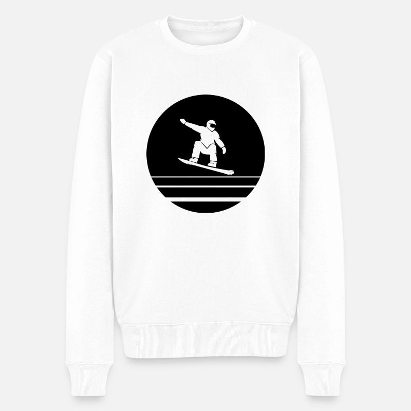 Snowboard Snowboarder - Pull Premium bio Homme - blanc