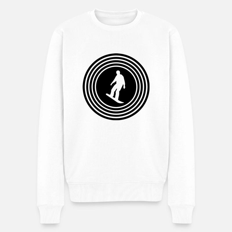 Snowboard Snowboarder - Männer Premium Bio Pullover - Weiß