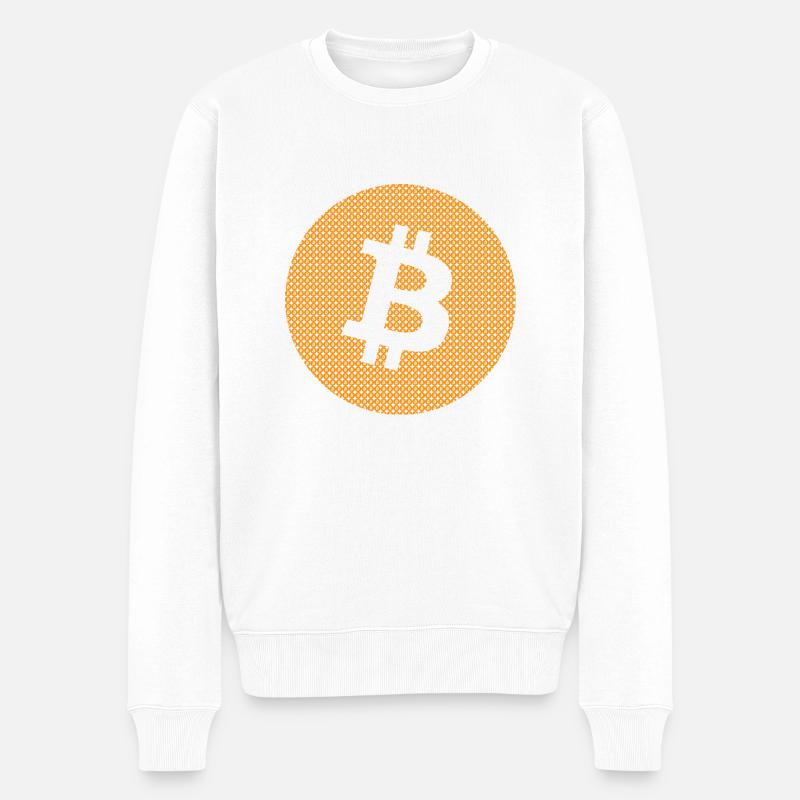 Bitcoin - Pull Premium bio Homme - blanc