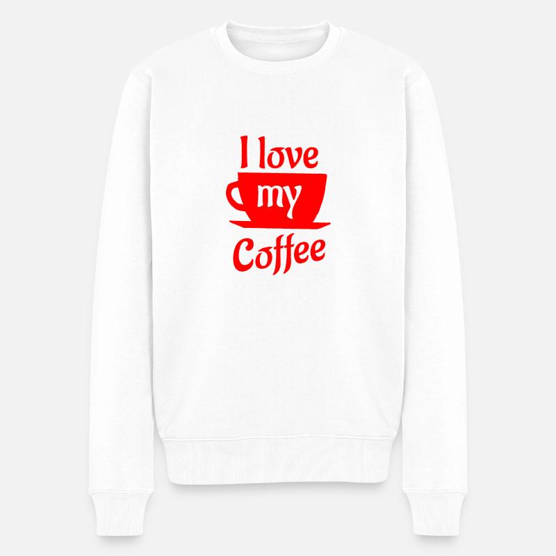 J’adore mon café - Pull Premium bio Homme - blanc