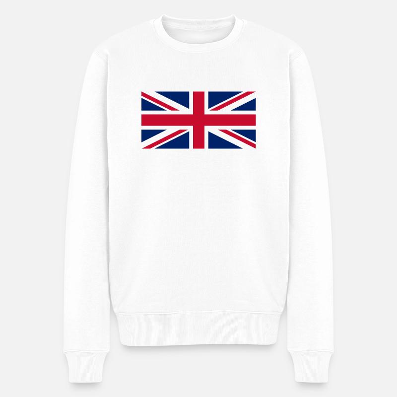 Royaume-Uni drapeau - Pull Premium bio Homme - blanc