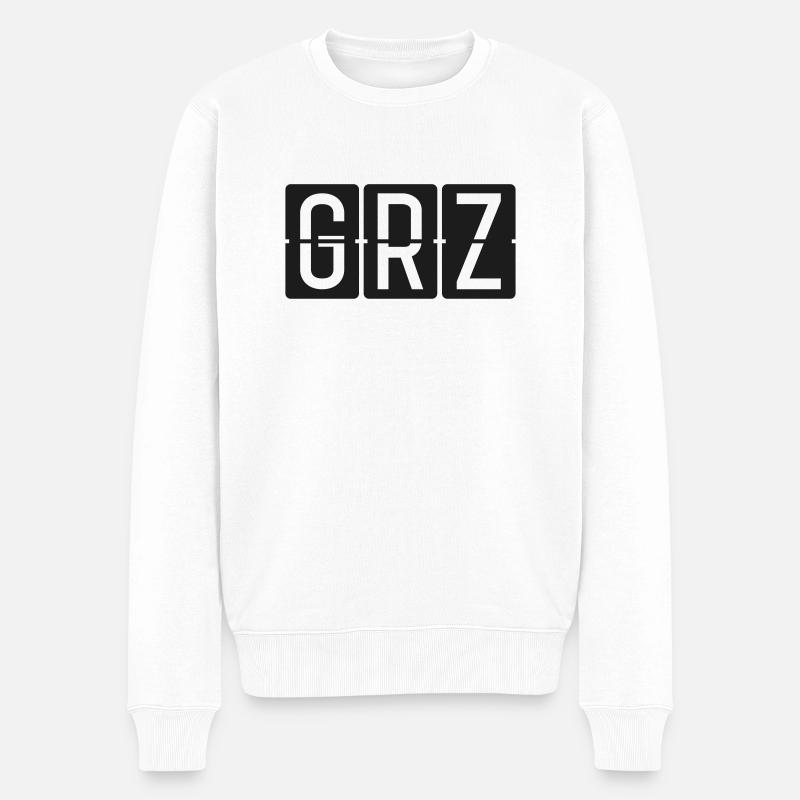 GRAZ! - Männer Premium Bio Pullover - Weiß