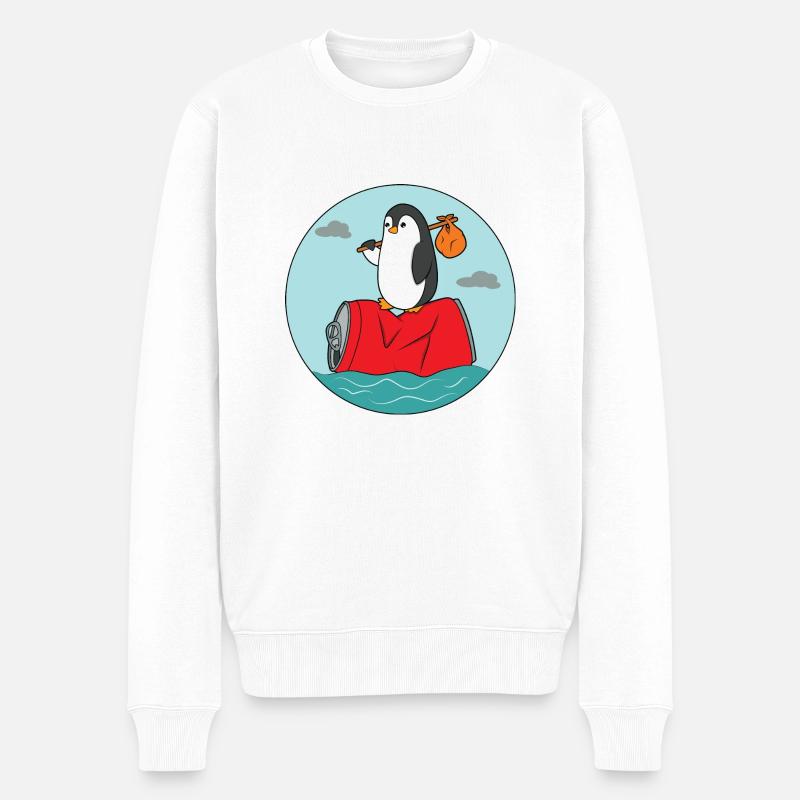 Umweltverschmutzung Recycling - Männer Premium Bio Pullover - Weiß