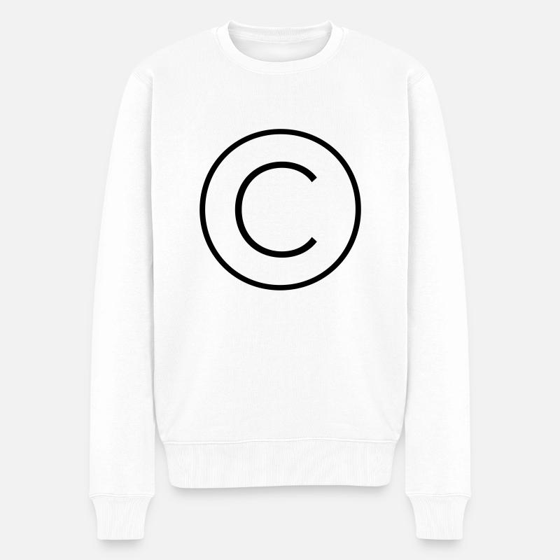 Copyright - Männer Premium Bio Pullover - Weiß