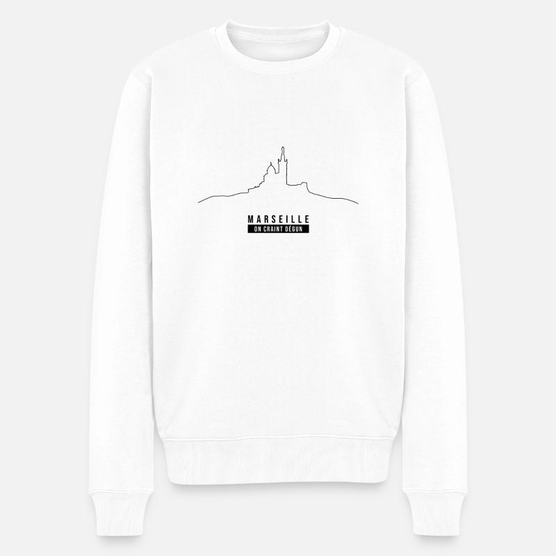 Marseille, On Craint Dégun V.2 - Pull Premium bio Homme - blanc