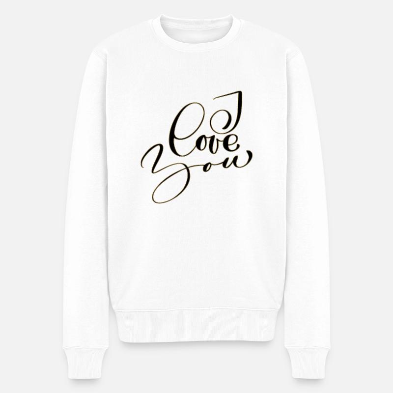 Saint-Valentin-Saint-Valentin - Pull Premium bio Homme - blanc