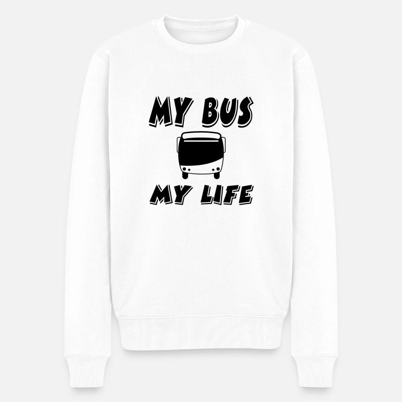 Bus - Pull Premium bio Homme - blanc