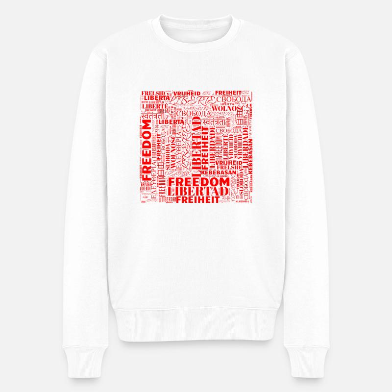 LIBERTÉ - Pull Premium bio Homme - blanc