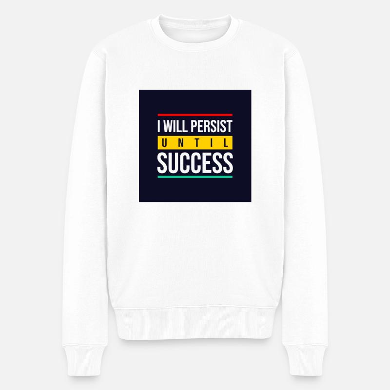 Succes - Männer Premium Bio Pullover - Weiß