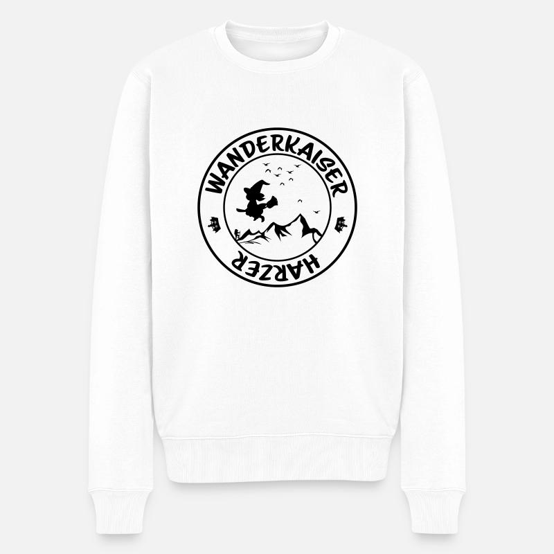 Harzer Wanderkaiser - Männer Premium Bio Pullover - Weiß
