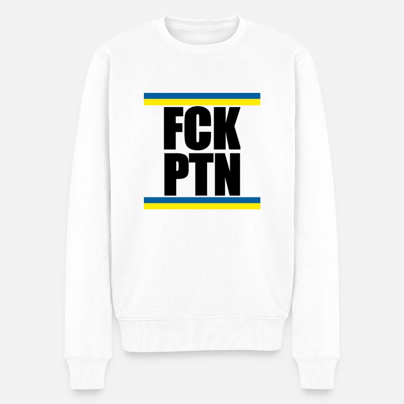 FCK PTN - Männer Premium Bio Pullover - Weiß