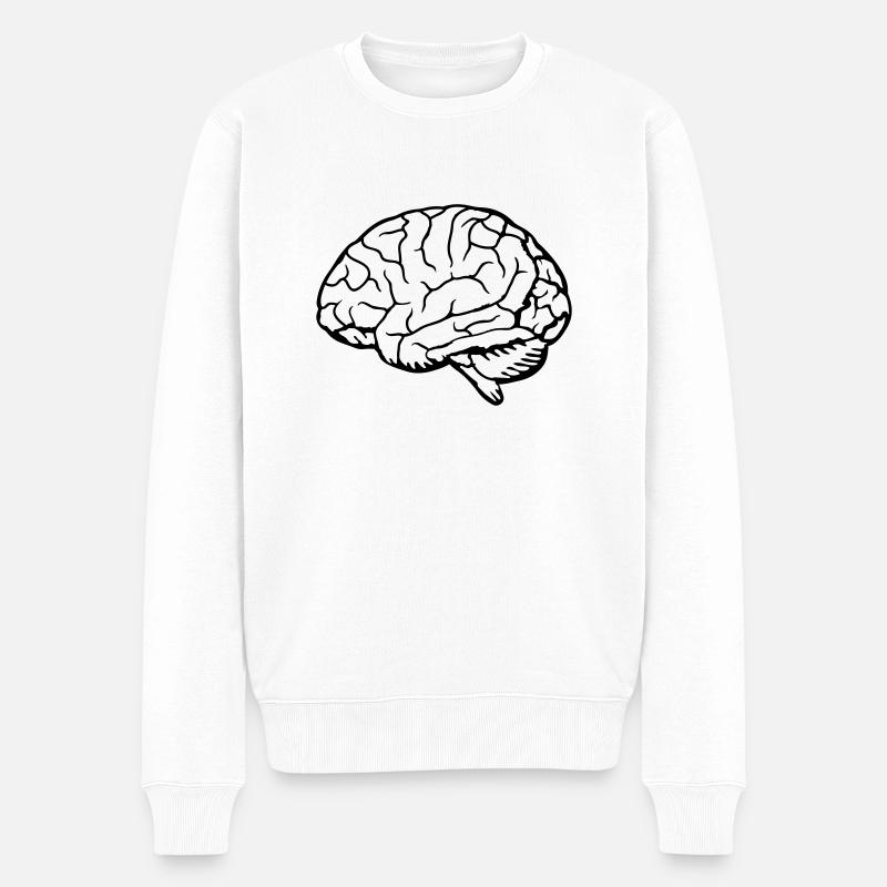 Anatomie Organe cérébral - Pull Premium bio Homme - blanc