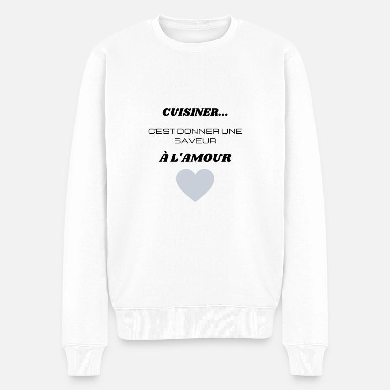 cuisiner - Pull Premium bio Homme - blanc