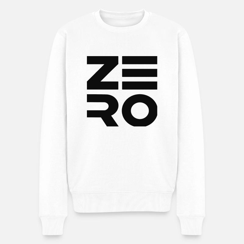 Zero - Männer Premium Bio Pullover - Weiß