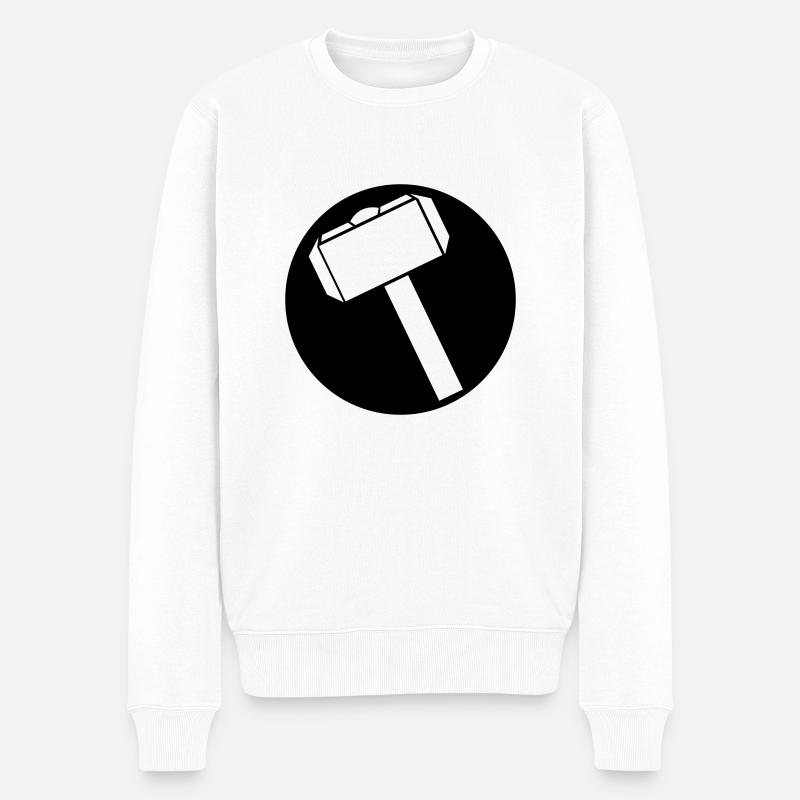 Marteau - Pull Premium bio Homme - blanc