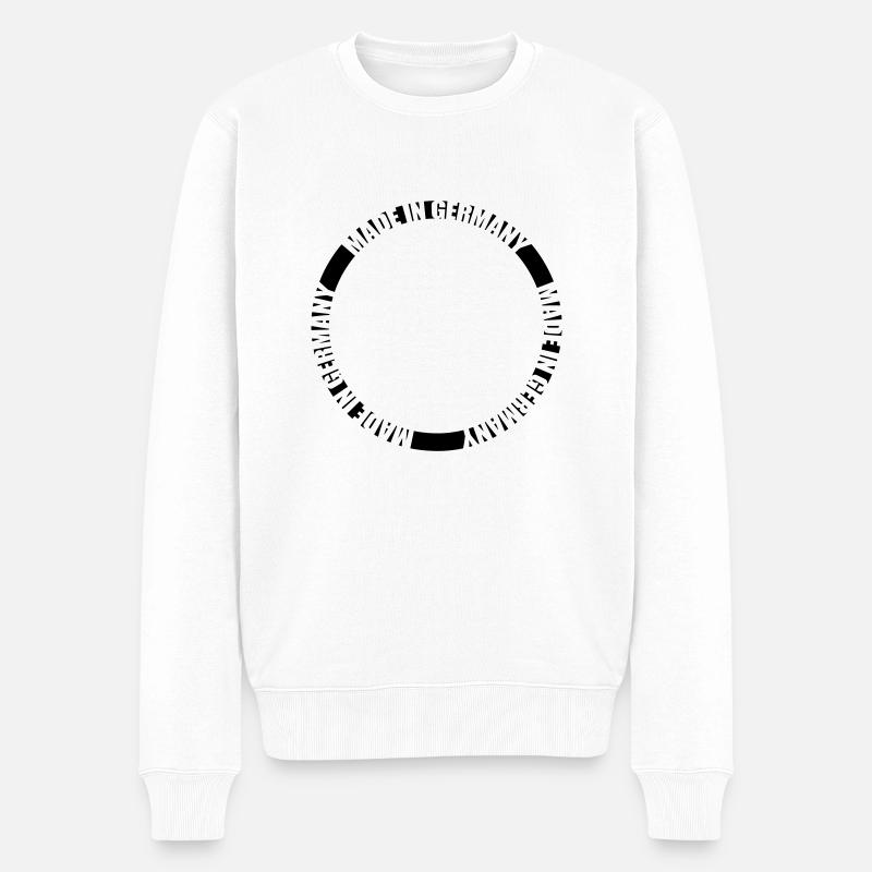 Made in Germany - Männer Premium Bio Pullover - Weiß