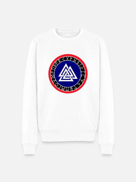 Viking Compass Wotan - Men's Premium Organic Jumper - white