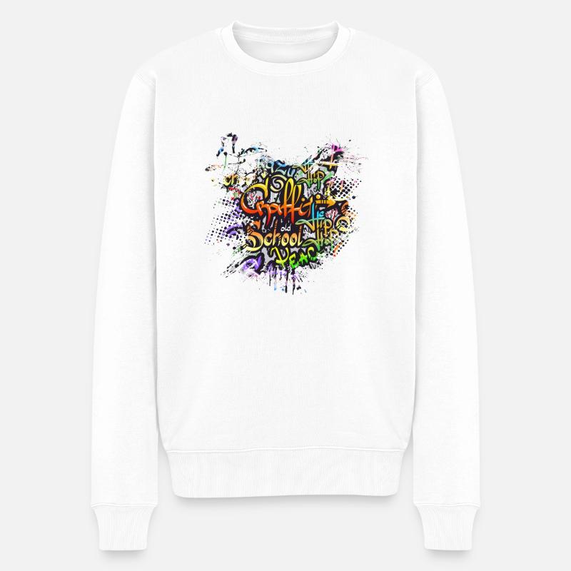 Graffitti - Pull Premium bio Homme - blanc