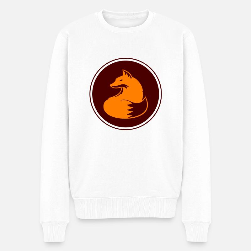 Fox - Männer Premium Bio Pullover - Weiß