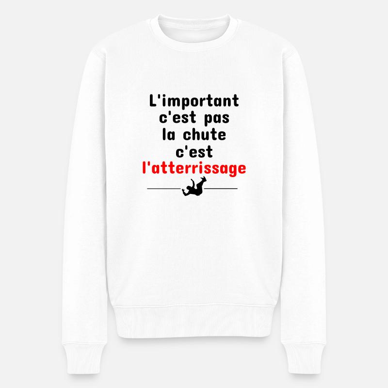 quelle importance ?? - Pull Premium bio Homme - blanc