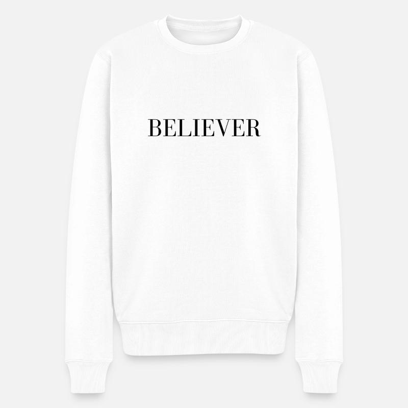 Believer - Männer Premium Bio Pullover - Weiß