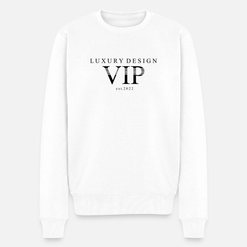 *** VIP *** - Männer Premium Bio Pullover - Weiß