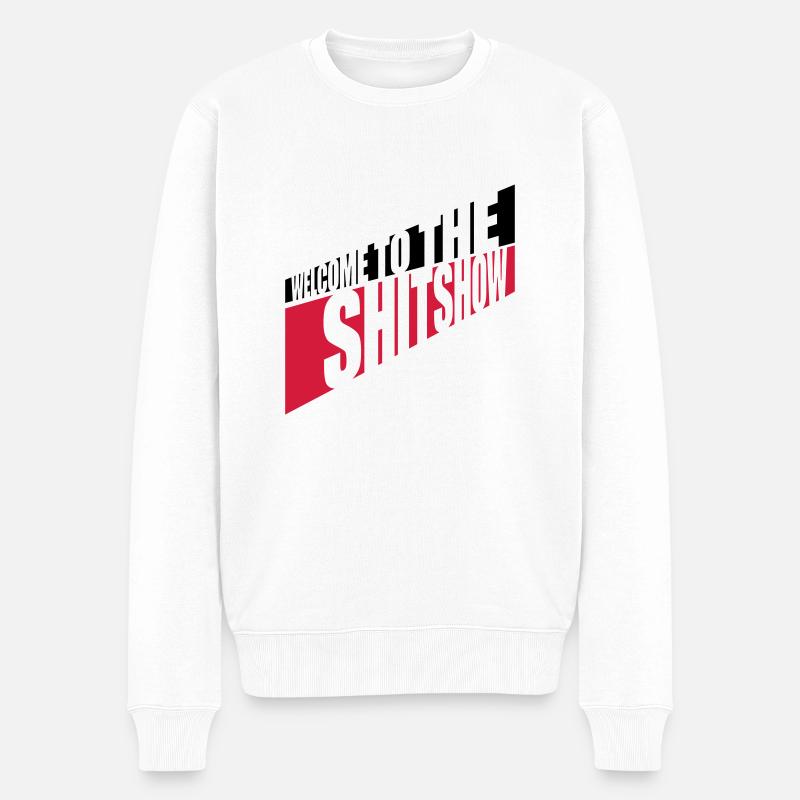Frech Welcome Shitshow - Männer Premium Bio Pullover - Weiß