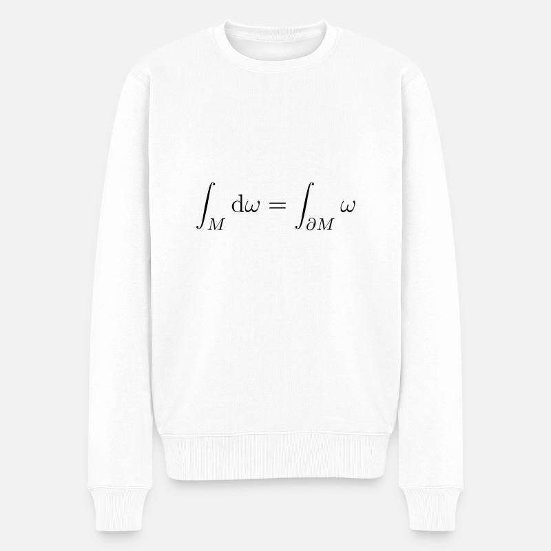 Integralsatz Theorem Vektoranalysis - Männer Premium Bio Pullover - Weiß