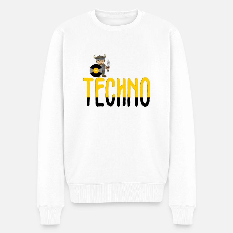 techno viking - Pull Premium bio Homme - blanc