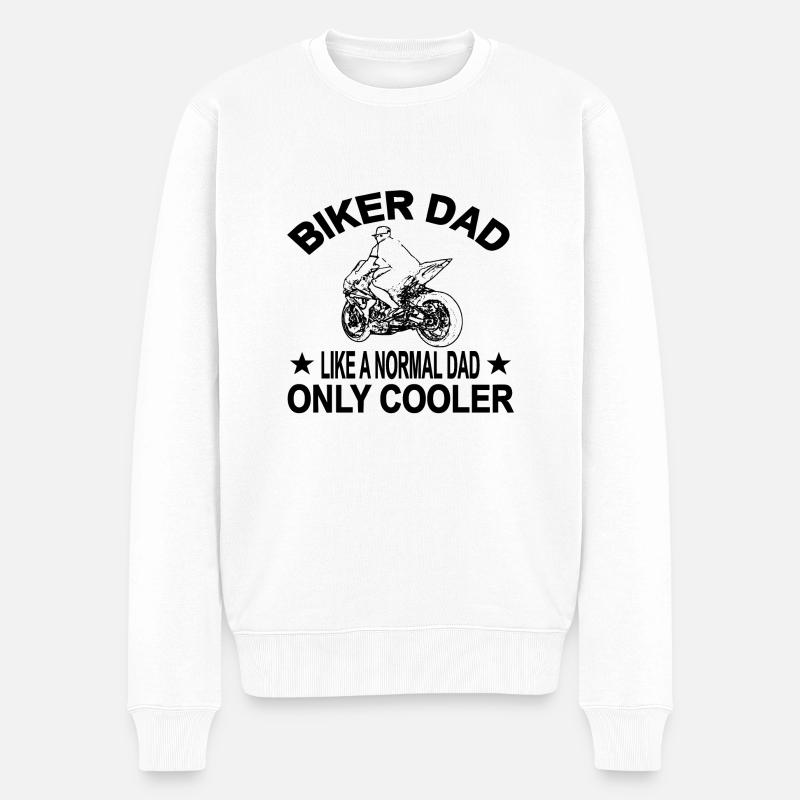 Motorrad - Männer Premium Bio Pullover - Weiß