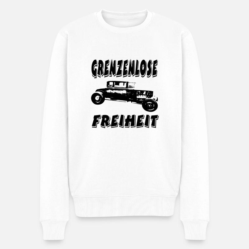 Auto - Männer Premium Bio Pullover - Weiß