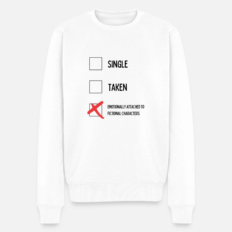 Fiktive Figuren - Männer Premium Bio Pullover - Weiß