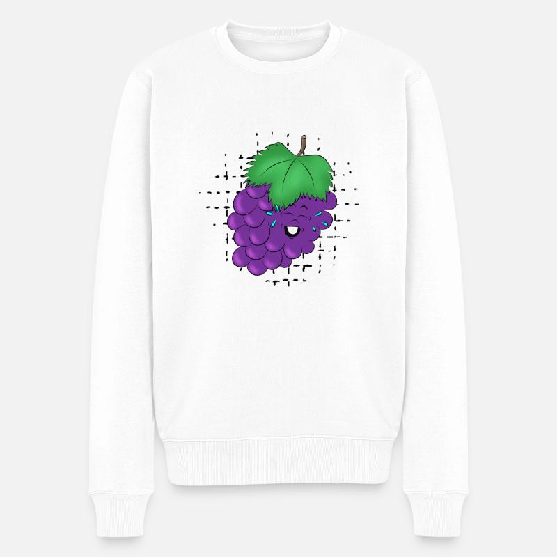 Spaß haben mit Grape - Männer Premium Bio Pullover - Weiß