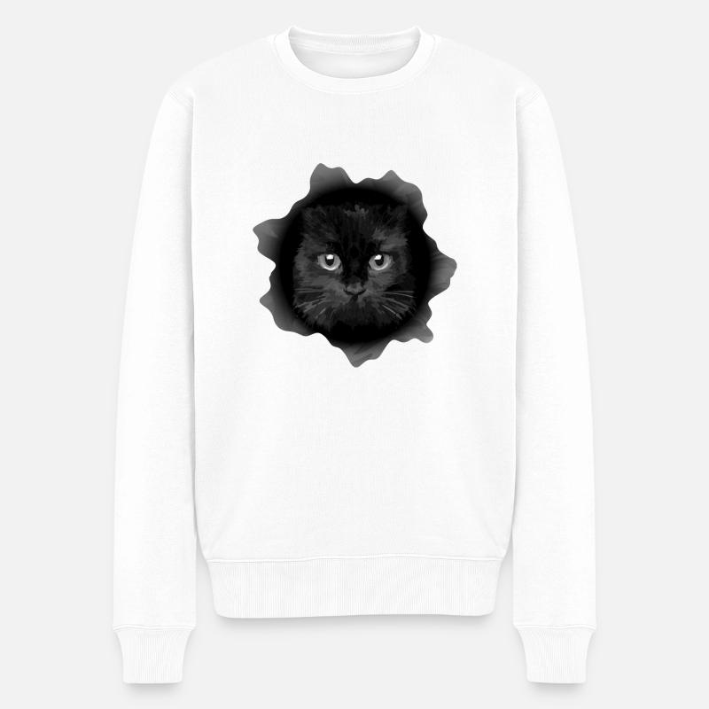Chat - Pull Premium bio Homme - blanc