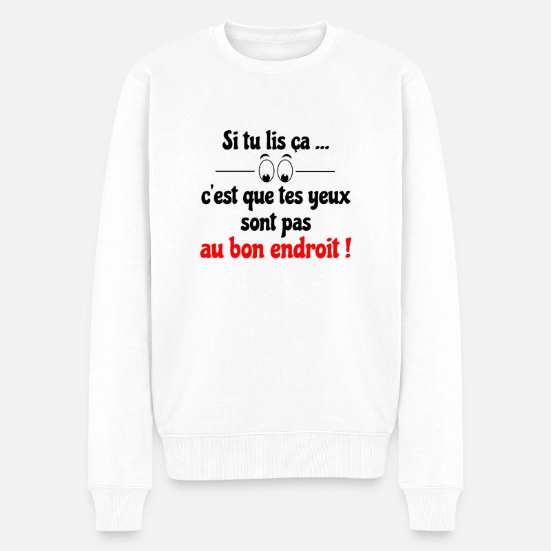 ne lis pas !! - Pull Premium bio Homme - blanc
