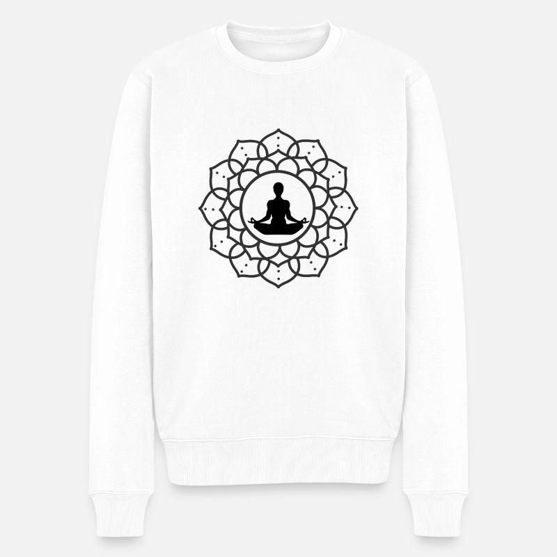 Yoga for Life one - Männer Premium Bio Pullover - Weiß