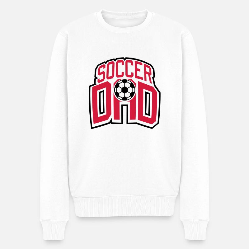 Hobby Logo Soccer Papa - Pull Premium bio Homme - blanc