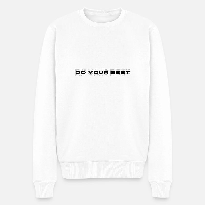 Do your best - Pull Premium bio Homme - blanc
