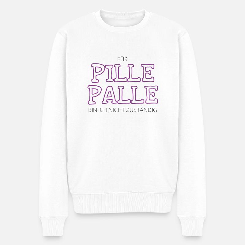 PillePalle - Männer Premium Bio Pullover - Weiß