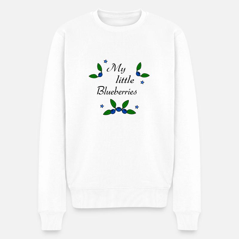 My little blueberries - Männer Premium Bio Pullover - Weiß