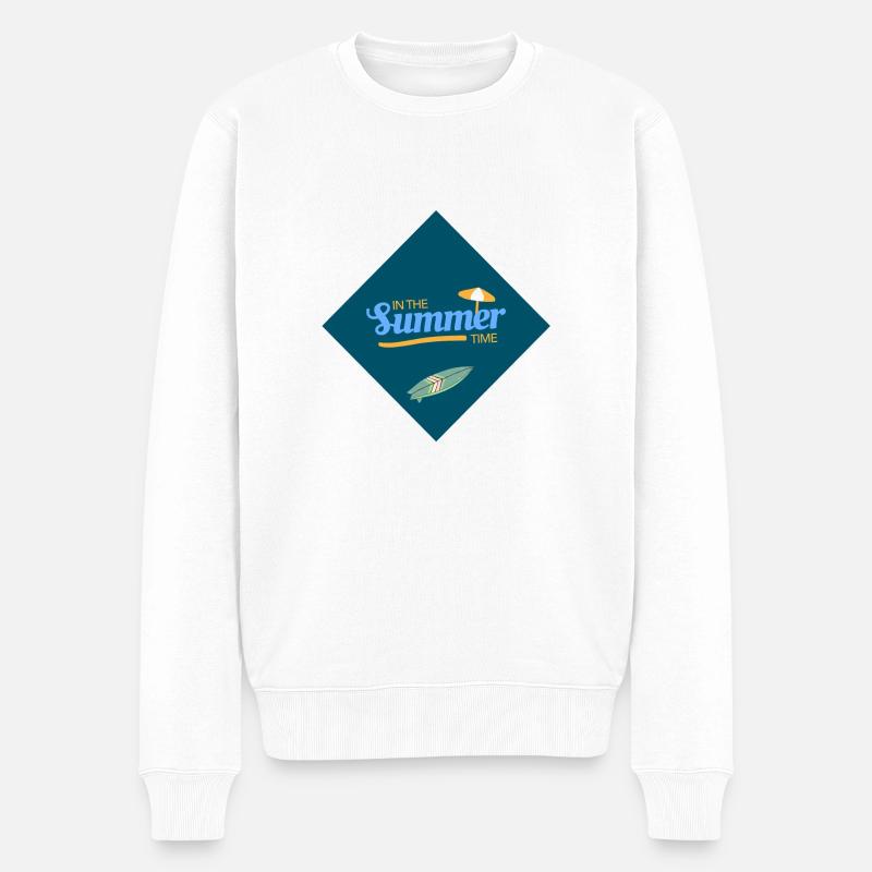 Endlich Sommer! - Männer Premium Bio Pullover - Weiß