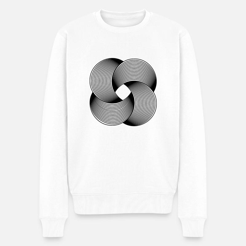 Grafik - Männer Premium Bio Pullover - Weiß