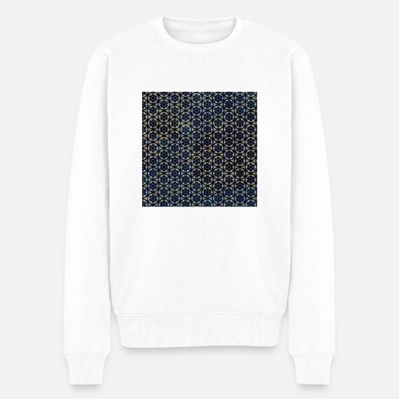 Tye Tie Pattern - Männer Premium Bio Pullover - Weiß