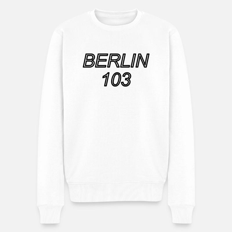 BERLIN 103 - Pull Premium bio Homme - blanc